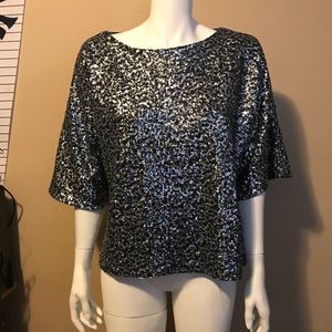 Gap sequin kimono shiny top